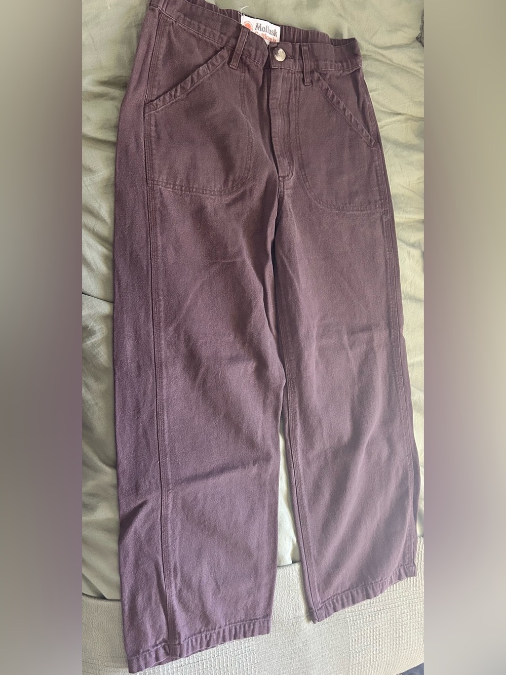 Mollusk California Wide Leg Pants in Deep brown